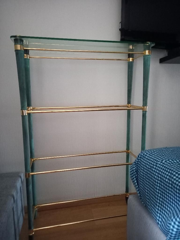 Prachtig glazen rek met 4 leggers, Huis en Inrichting, Ophalen, Zo goed als nieuw