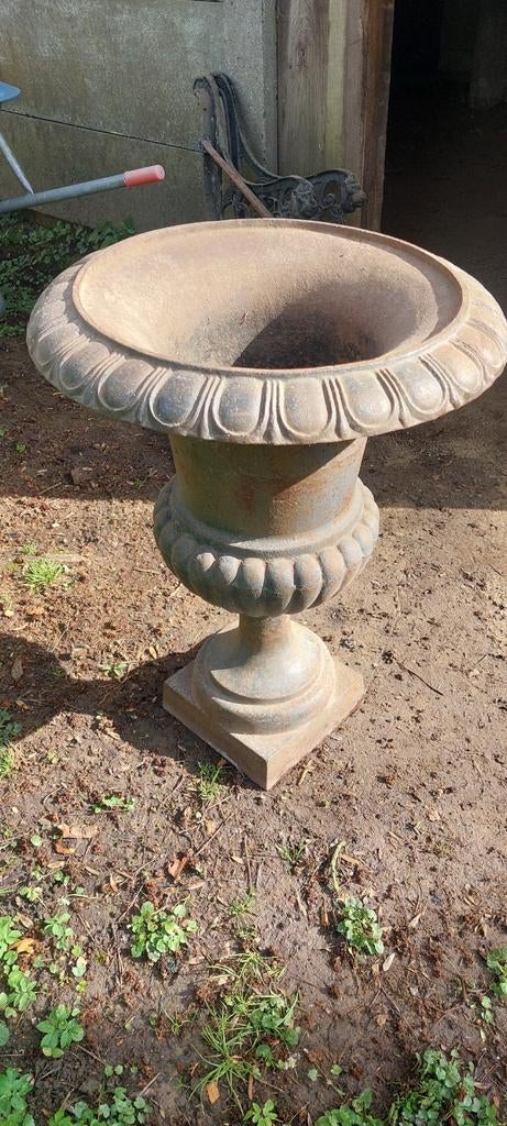 Gietijzeren terras vaas, Tuin en Terras, Tuinvazen, Ophalen