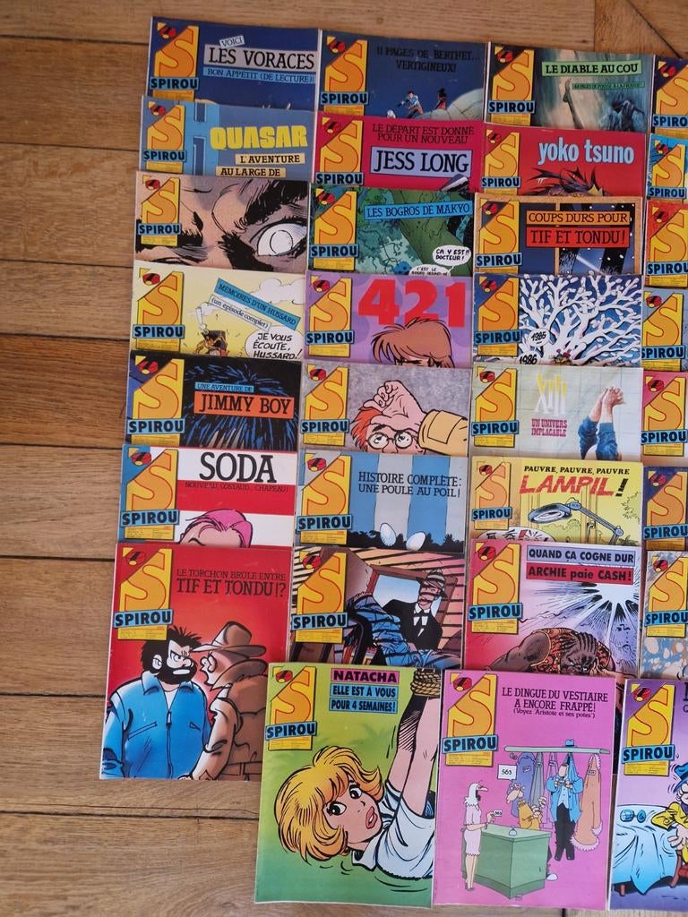 Lot de 39 magazines spirou 1986, Enlèvement ou Envoi