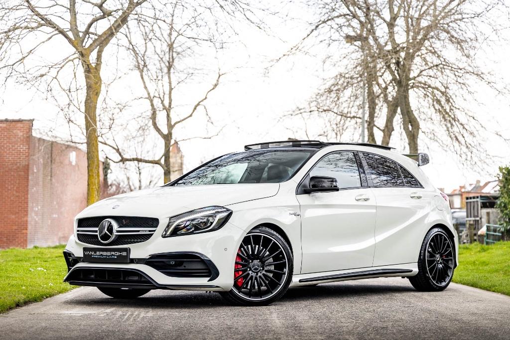Mercedes A45 4-Matic * Sportuitlaat * ACC * Pano * H/K, Auto's, Automaat, 177 g/km, Wit, Bedrijf