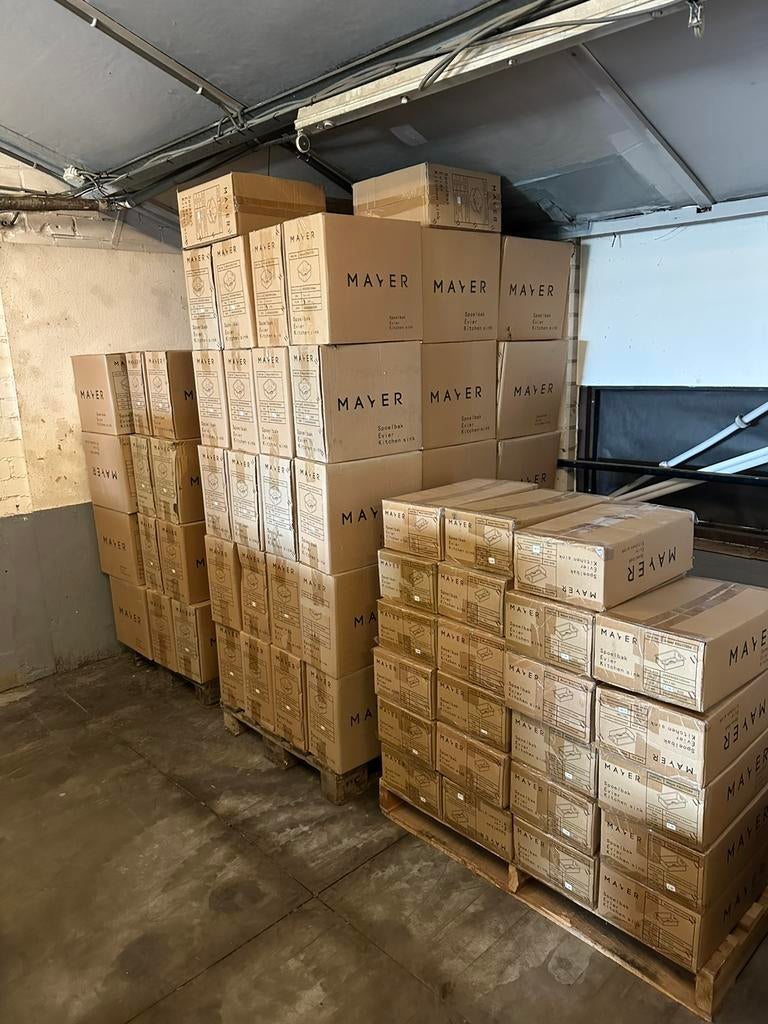 GROTE PARTIJ (159 stuks): Luxe Mayer RVS Spoelbakken, Zakelijke goederen, Stock en Retail | Partijen goederen, Ophalen, Huis en Inrichting