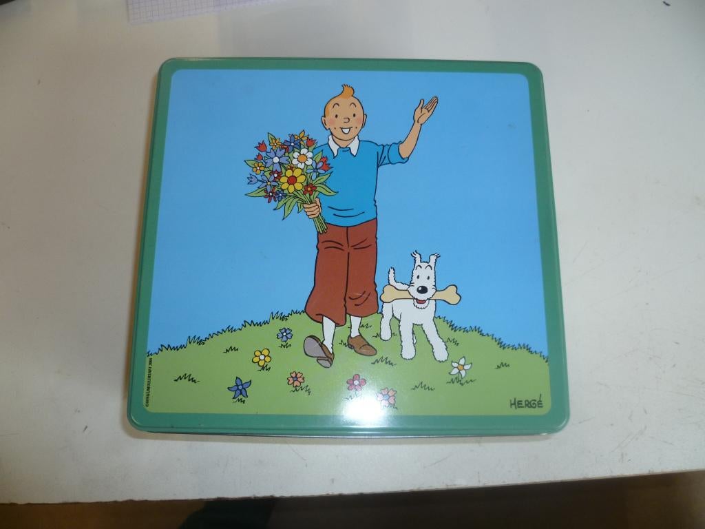 boite métalique tintin 1, Collections, Enlèvement ou Envoi, Biscuits