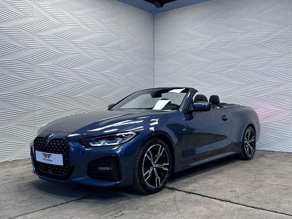 BMW Serie 4 2.0i*AUT*M-SPORT*ARTIC-BLUE*SHADOW*NAVI PRO*, Autos, Euro 6, Entreprise, Cabriolet, Noir