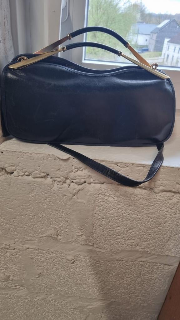 Pochette  en cuir noir ou bleu foncé, Enlèvement ou Envoi, Bleu