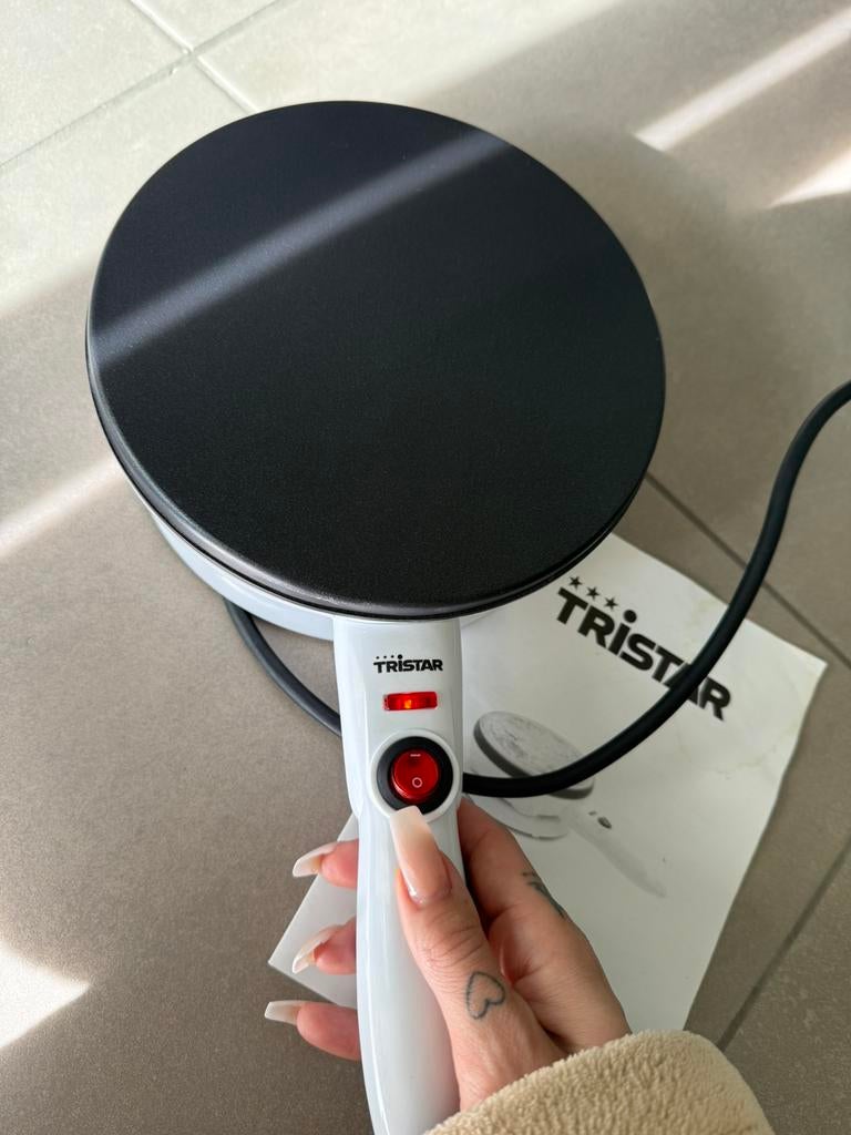 Tristar crêpe maker | Elektrische pannenkoekenplaat 800 Watt, Ophalen of Verzenden, Nieuw