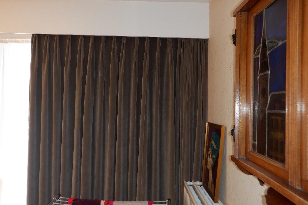 Overgordijnen zware kwaliteit merk Heytens kleur bruin, Enlèvement, Brun