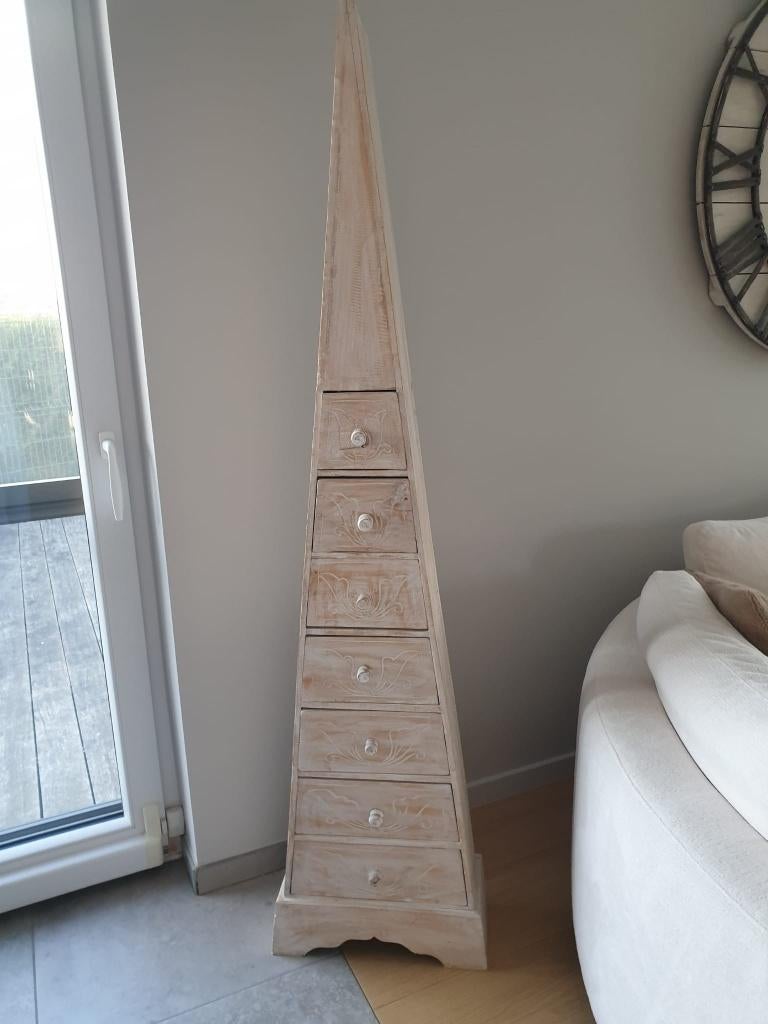 Meuble commode pyramidale (chiffonnier en pointe), Moins de 25 cm, 5 tiroirs ou plus, Chiffonnier, Comme neuf