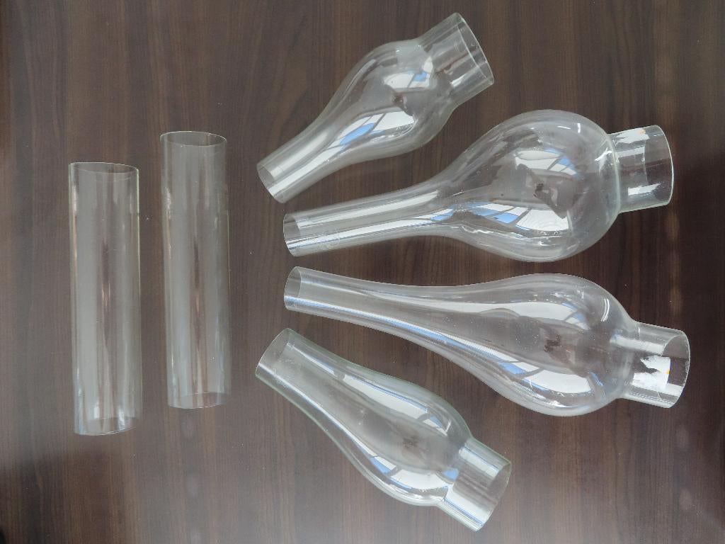 Lampenglazen voor olielamp €3 per stuk, Antiek en Kunst, Antiek | Verlichting, Ophalen of Verzenden
