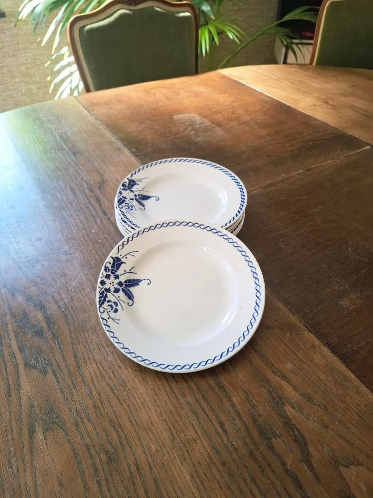 Vintage ontbijtborden Boch - set van 6, Antiek en Kunst, Ophalen of Verzenden