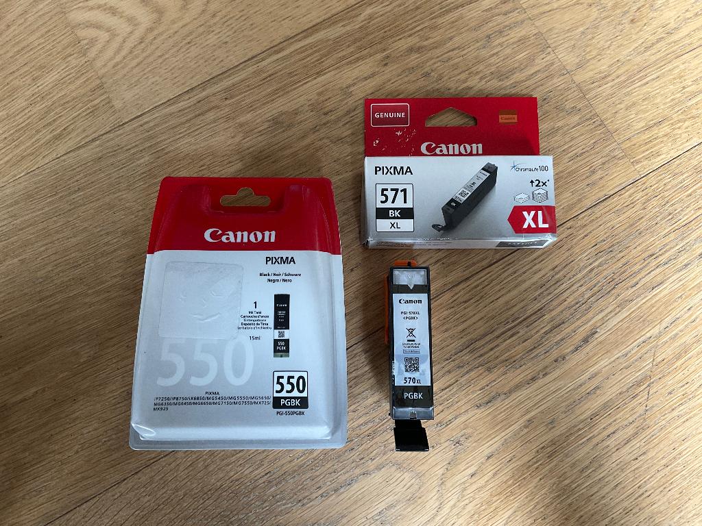 Encre imprimante Canon 571, 550, Computers en Software, Printerbenodigdheden, Gebruikt, Cartridge, Ophalen of Verzenden