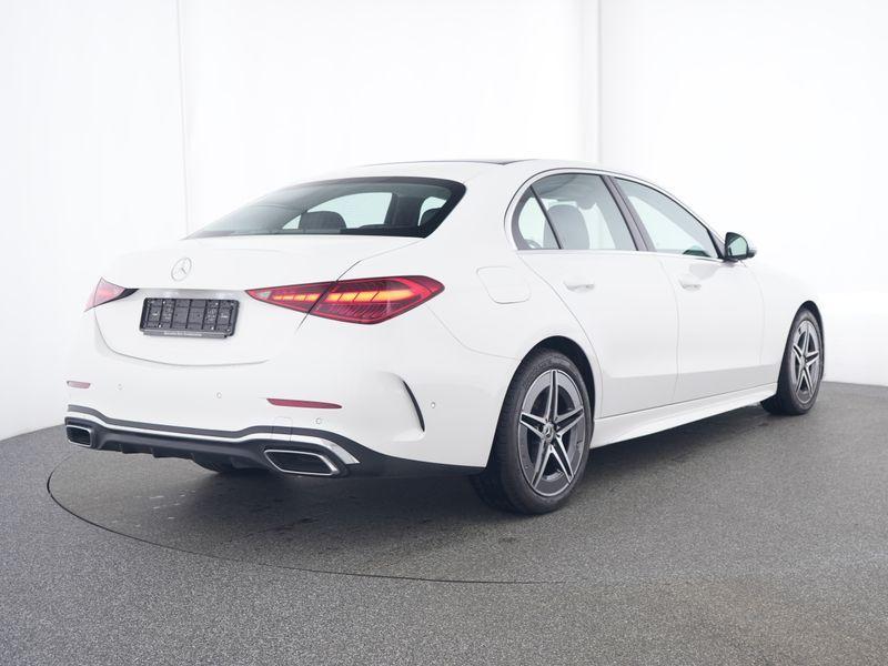 Mercedes-Benz C-klasse 180 Berline AMG Line | Panoramisch Da, Autos, Mercedes-Benz, 1800 kg, 4 portes, Entreprise, Noir