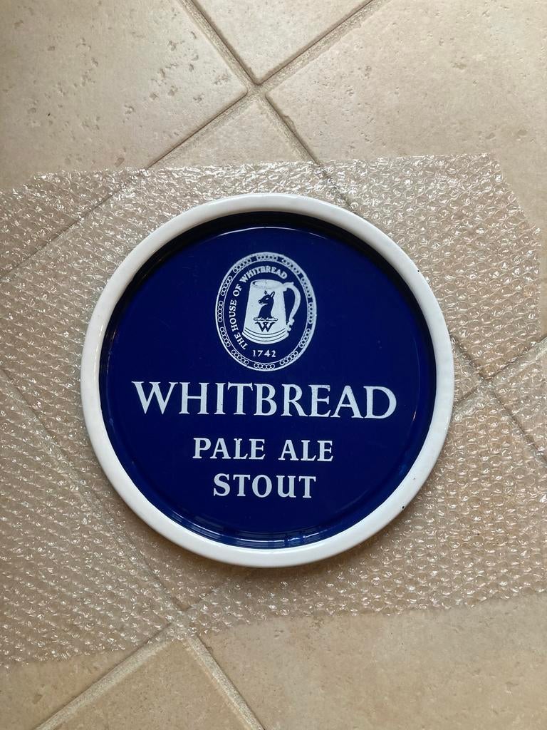 Oude emaille plateau whitbread, Ophalen of Verzenden