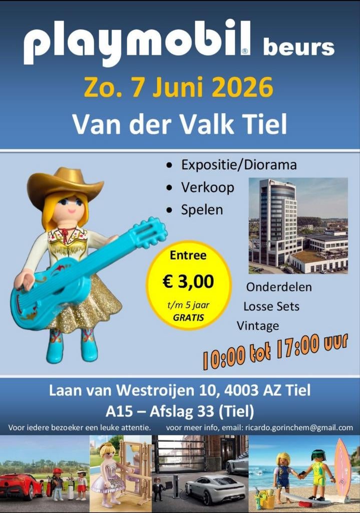 De Playmobilbeurs 7 Juni 2026 Tiel (NL), Ophalen