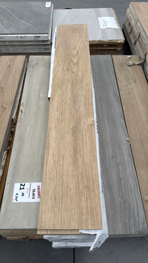 Carrelage effet bois 20x120 cm – Qualité A+, Bricolage & Construction, Enlèvement ou Envoi, Comme neuf, Bois, Parquet