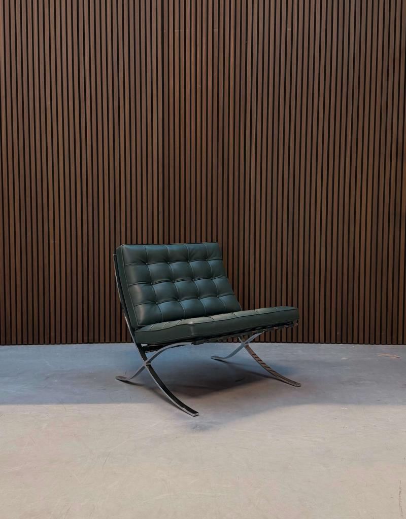 Knoll Barcelona Chair -  Bauhaus Green - Relax, Antiquités & Art, Antiquités | Meubles | Chaises & Canapés