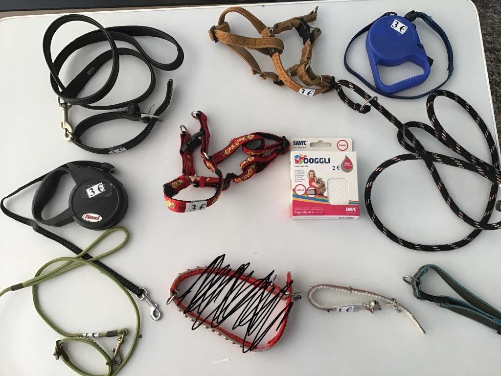 diverse hondenriemen en andere attributen, Dieren en Toebehoren, Hondenriemen, Ophalen of Verzenden, Zo goed als nieuw