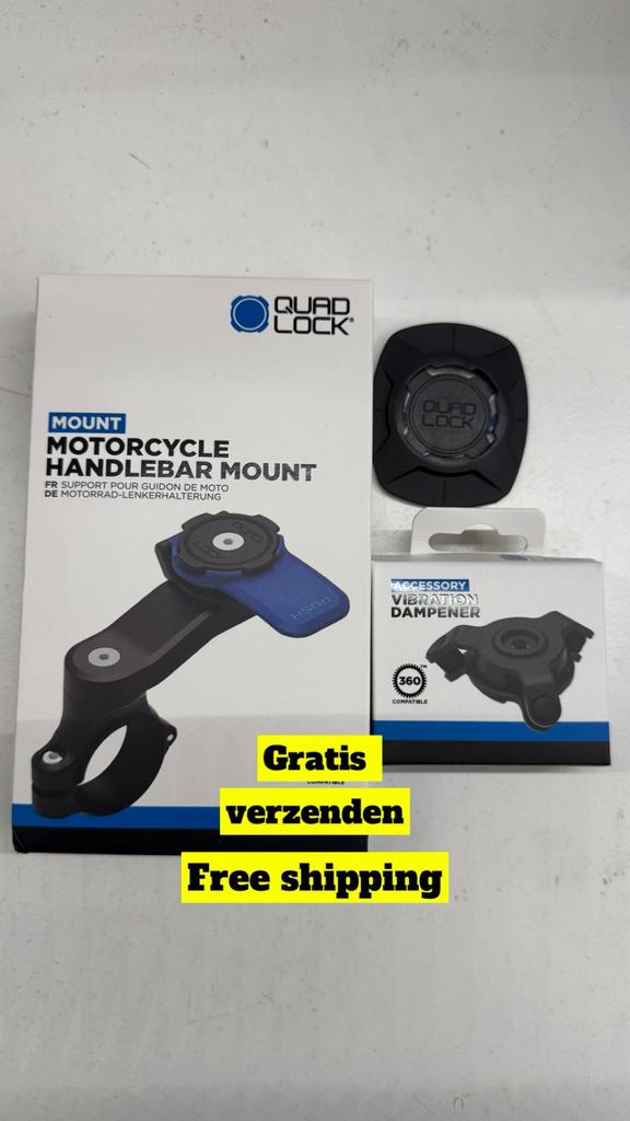 Quadlock stuurhouder,demper en adapter NIEUW, Ophalen of Verzenden, Nieuw
