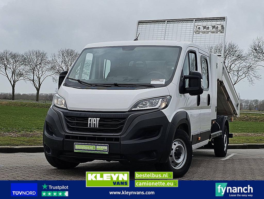 Fiat DUCATO 2.2 Dub.Cab Kipper Euro6, Auto's, Wit, Bedrijf, Cruise Control, Handgeschakeld