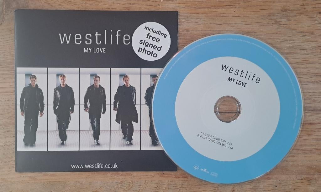 Westlife - My Love + free signed photo, Cd's en Dvd's, Cd Singles, Zo goed als nieuw, Pop, 1 single, Ophalen of Verzenden