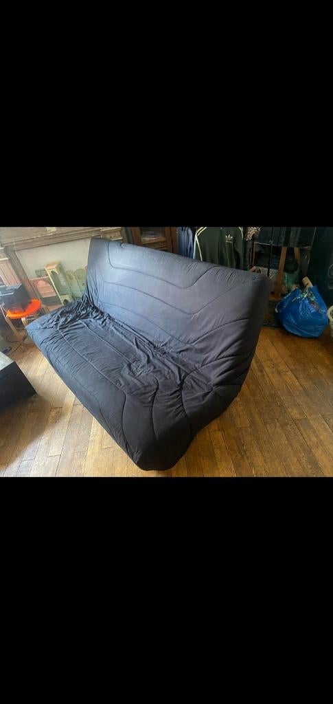 Canapé Lit double (clic clac), Enlèvement, Comme neuf, Noir