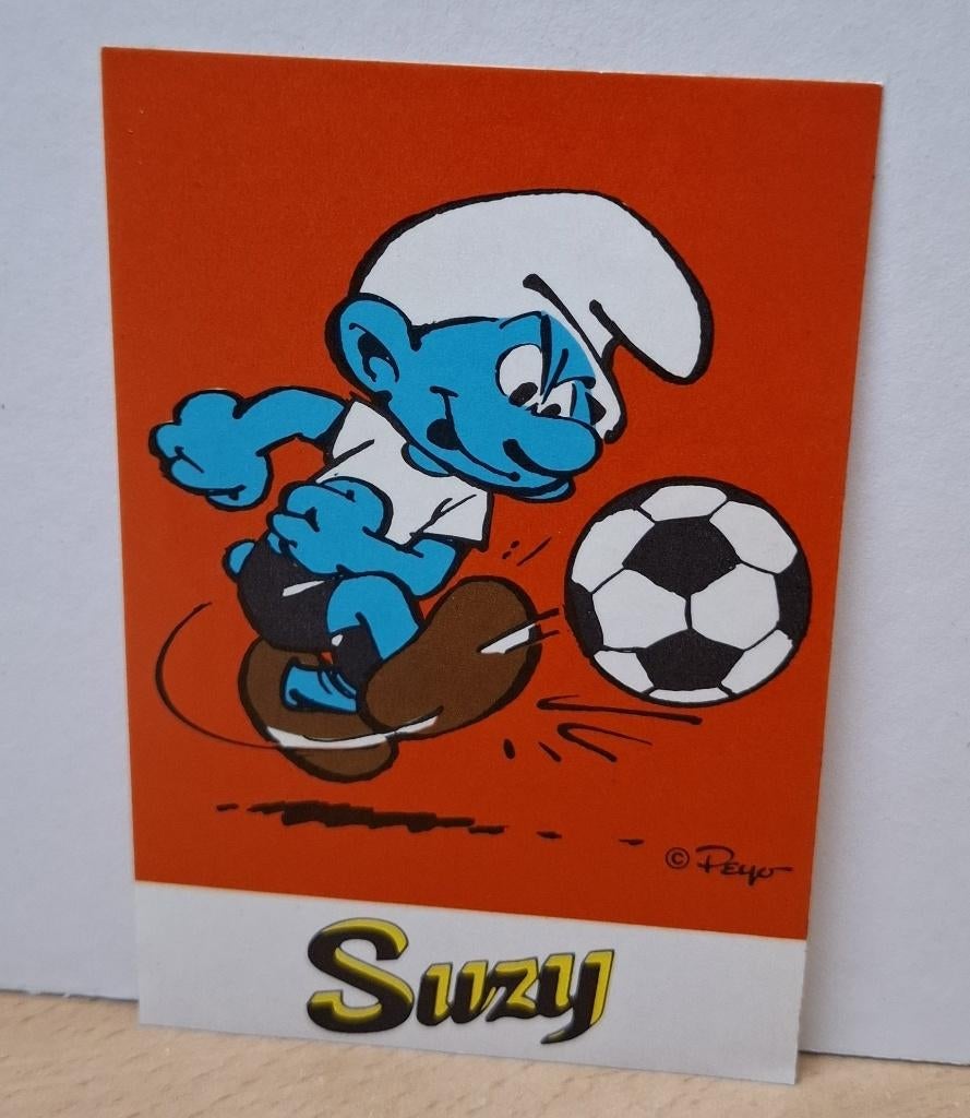 Autocollant Schtroumpf Suzy 1977, Collections, Autocollants, Enlèvement ou Envoi