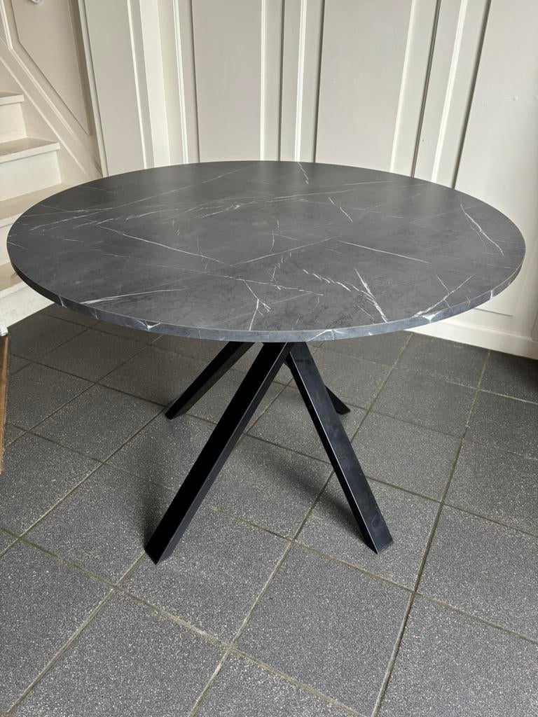 Mardiedamm, tafel marmer look ikea, Huis en Inrichting, Tafels | Eettafels, Ophalen, Gebruikt, 50 tot 100 cm, 100 tot 150 cm