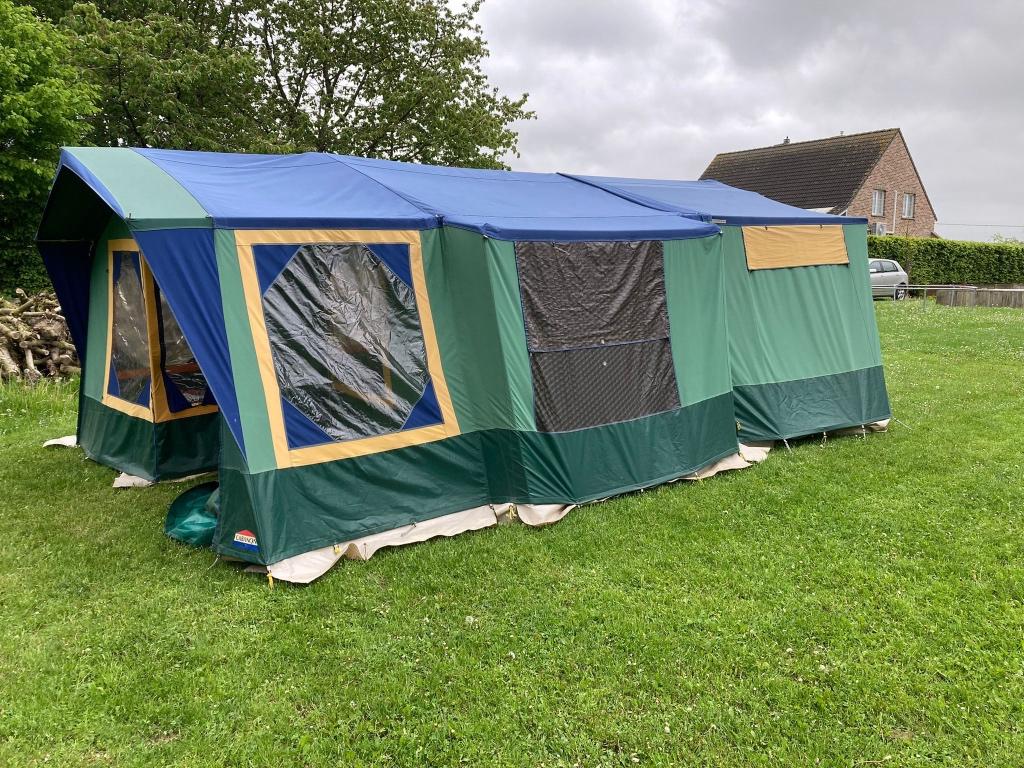 Vouwwagen cabanon, Caravanes & Camping, Caravanes pliantes, Cabanon, jusqu'à 4, Vert, Enlèvement