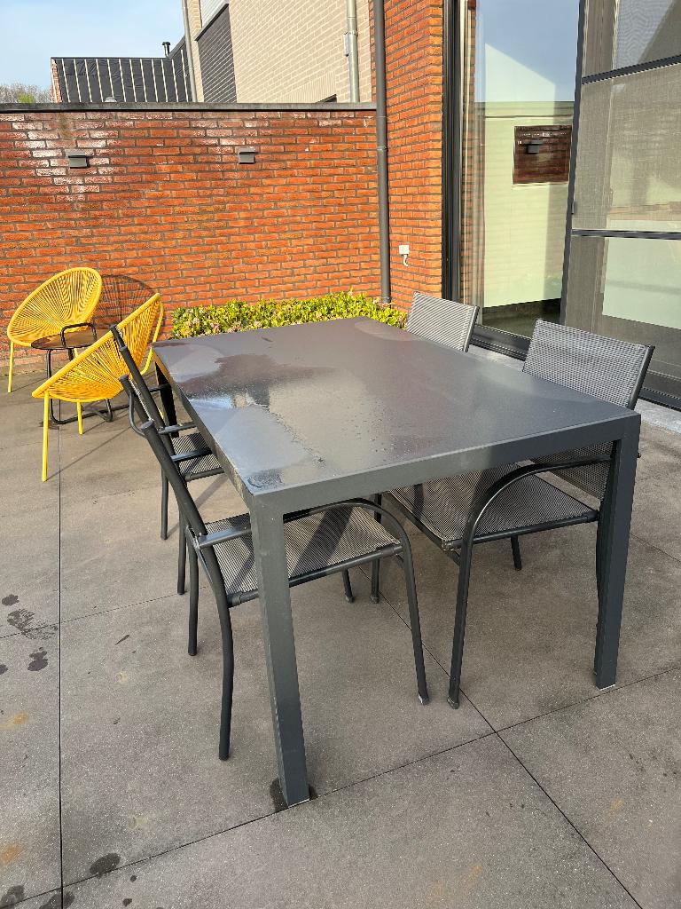 Tuintafel, Tuin en Terras, Tuintafels, Ophalen, Zo goed als nieuw, Rechthoekig, Aluminium