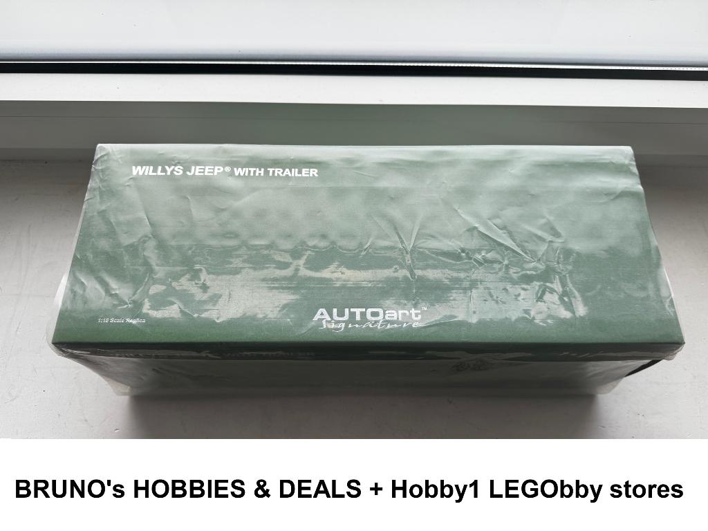 AUTOART 74016 Jeep Willys + Trailer NEUF jamais sorti 1/18, Enlèvement ou Envoi, Neuf, Voiture, Autoart