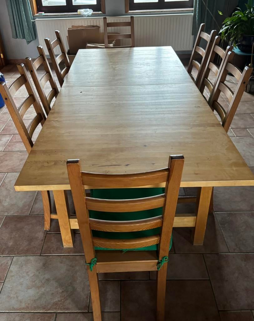 Table pin ikea, Maison & Meubles, 200 cm ou plus, Enlèvement, Utilisé, 50 à 100 cm