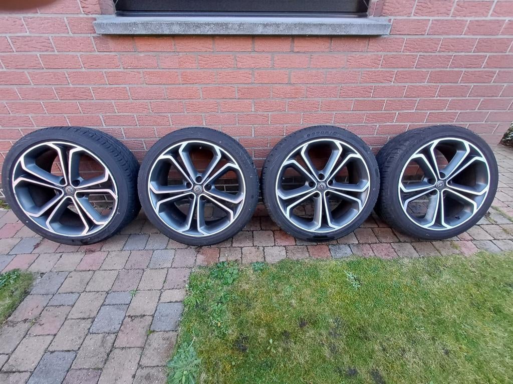 Mooie opc velgen zilver gepolijst zwart., Auto-onderdelen, Ophalen, 20 inch, Velg(en)
