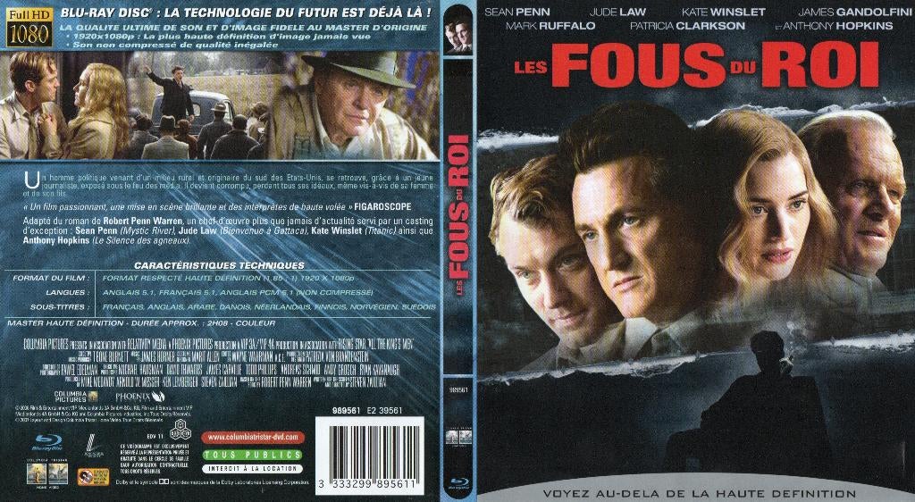 les fous du roi (all the king’s men) (blu-ray) neuf, Enlèvement ou Envoi, Comme neuf, Thrillers et Policier