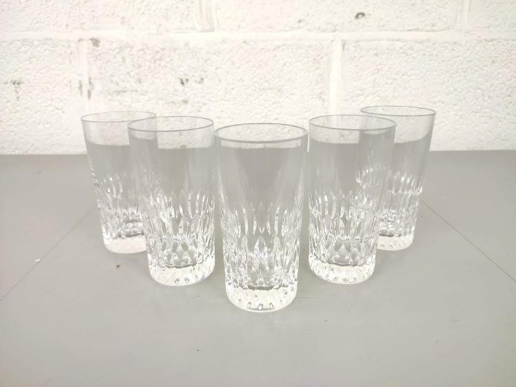 5 Val Saint Lambert glazen, Ophalen of Verzenden