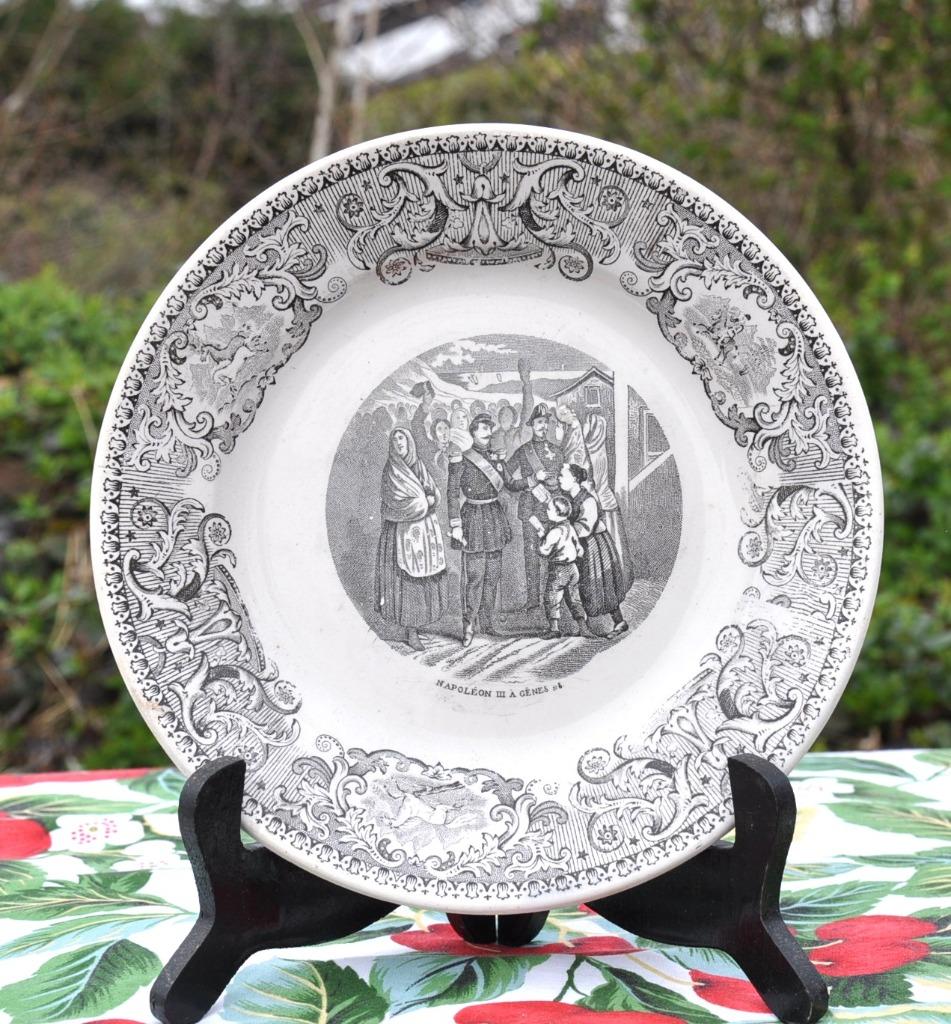 assiette faience longwy theme napoleon guerre d'italie, Enlèvement ou Envoi