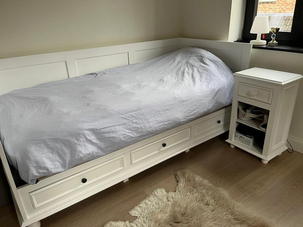 Bed woodwork wit met matras huelsta 80x200, Huis en Inrichting, Slaapkamer | Bedden, Gebruikt, Wit, Ophalen of Verzenden, 80 cm