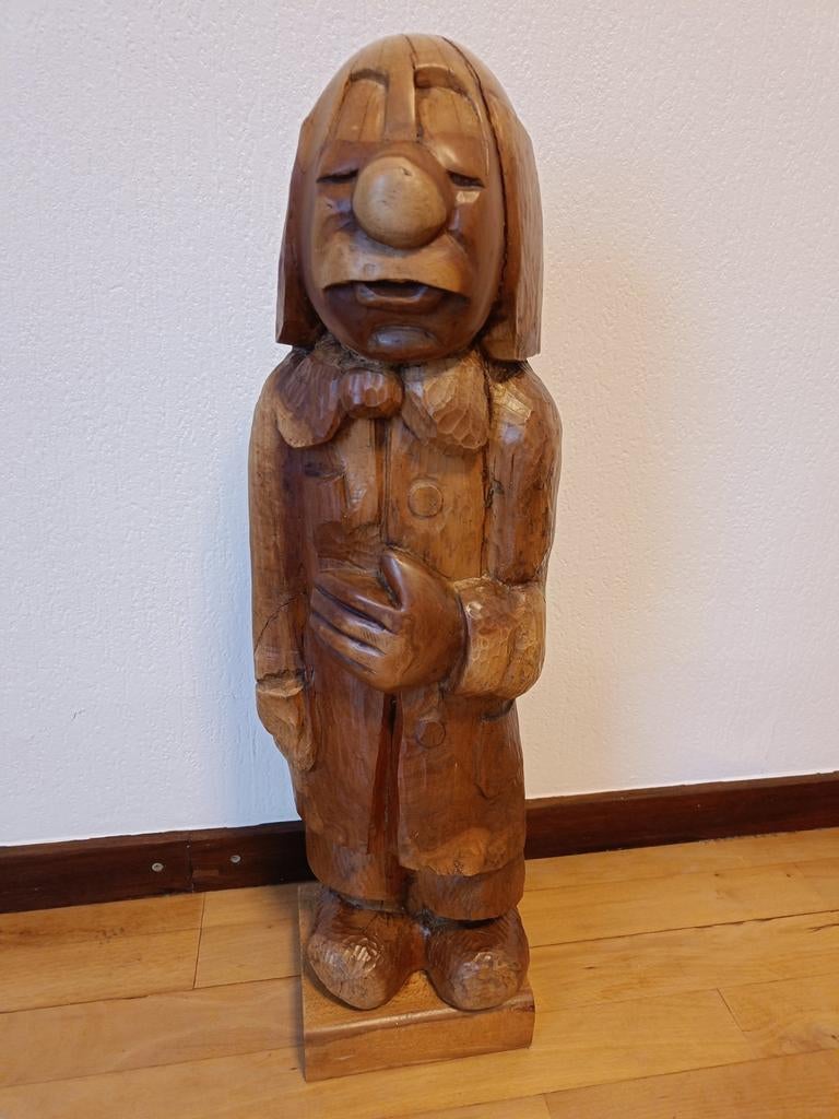 Houten clown, Antiek en Kunst, Ophalen