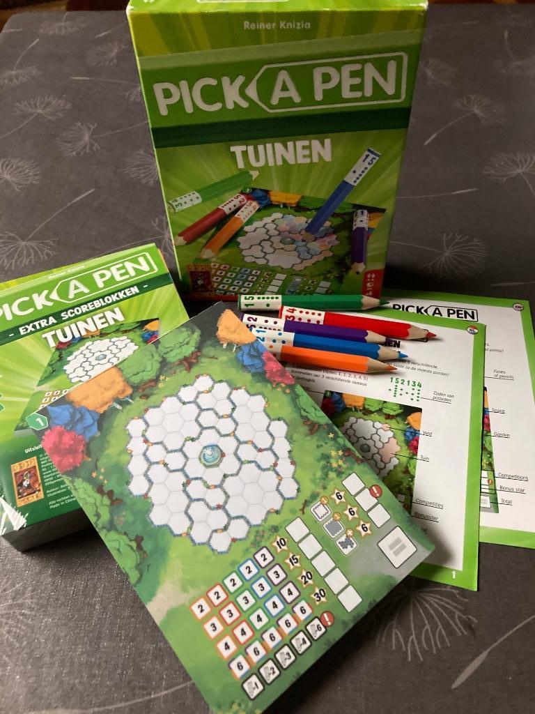 Pick a Pen tuinen: spel plus extra scoreblokken, Ophalen of Verzenden