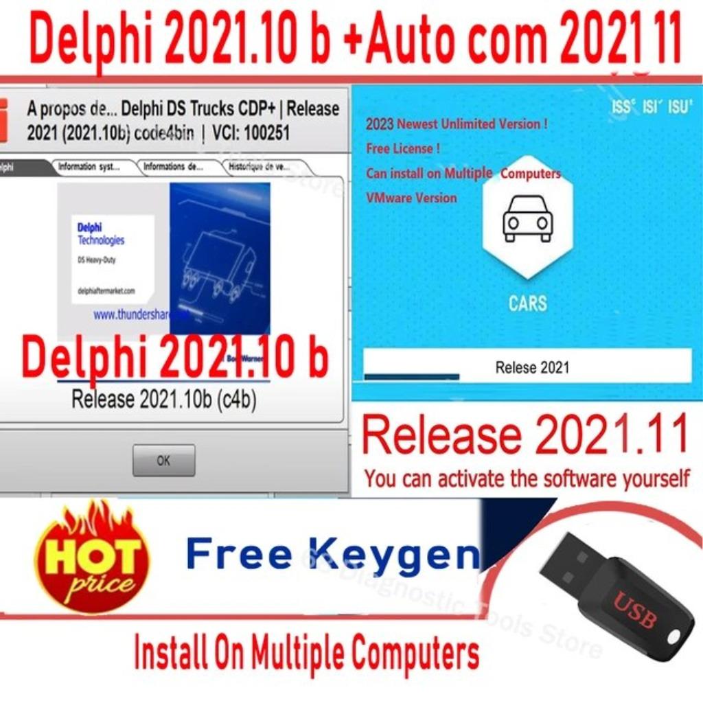 Delphi Autocom Téléchargement du logiciel OBD 2024, Enlèvement ou Envoi