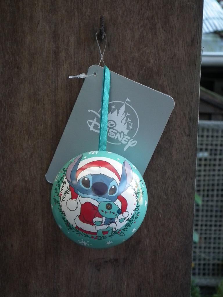 Disney metalen kerstbal „Stitch” Vrolijk kerstfeest, Verzenden, Zo goed als nieuw