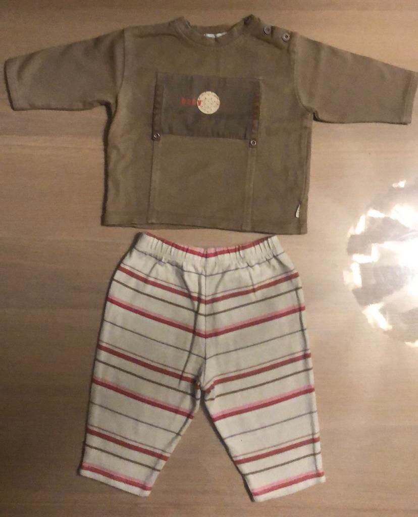 Broek met longsleeve maat 62, Kinderen en Baby's, Babykleding | Maat 62, Mexx, Ophalen of Verzenden, Zo goed als nieuw, Setje