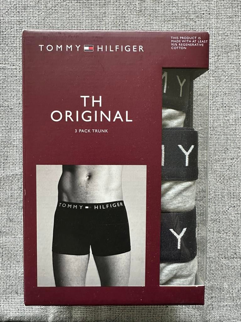 Tommy Hilfigher 3 pack trunck grijs - S (small) - nieuw, Ophalen of Verzenden, Grijs, Tommy hilfiger, Boxer