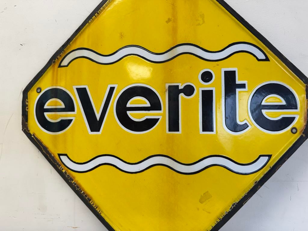 panneau d'affichage en émail everite, Collections, Enlèvement ou Envoi, Utilisé, Panneau publicitaire