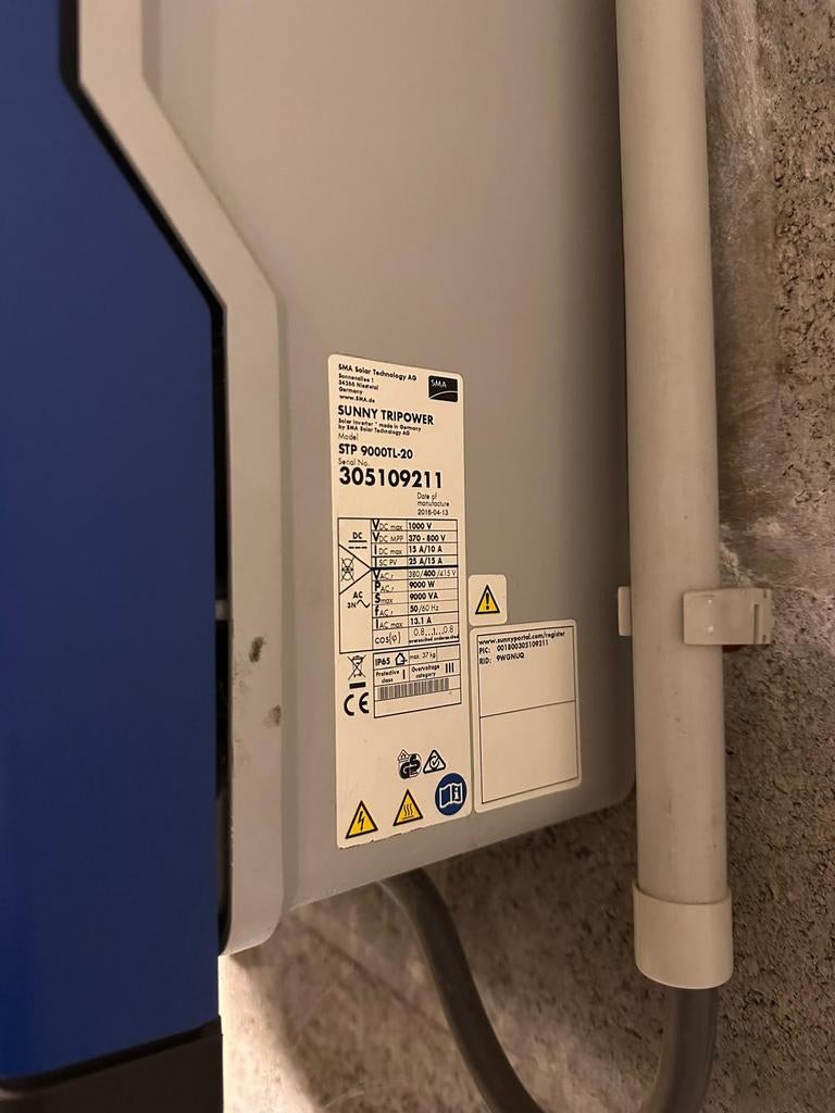 SMA SUNNY TRIPOWER OMVORMER, Ophalen