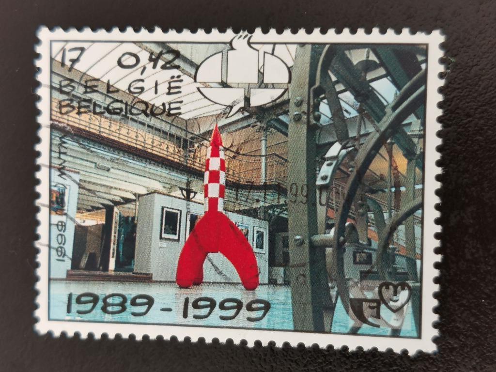 Belgique 1999 - voyage dans l'espace - fusée Tintin - musée, Enlèvement ou Envoi, Affranchi, Espace