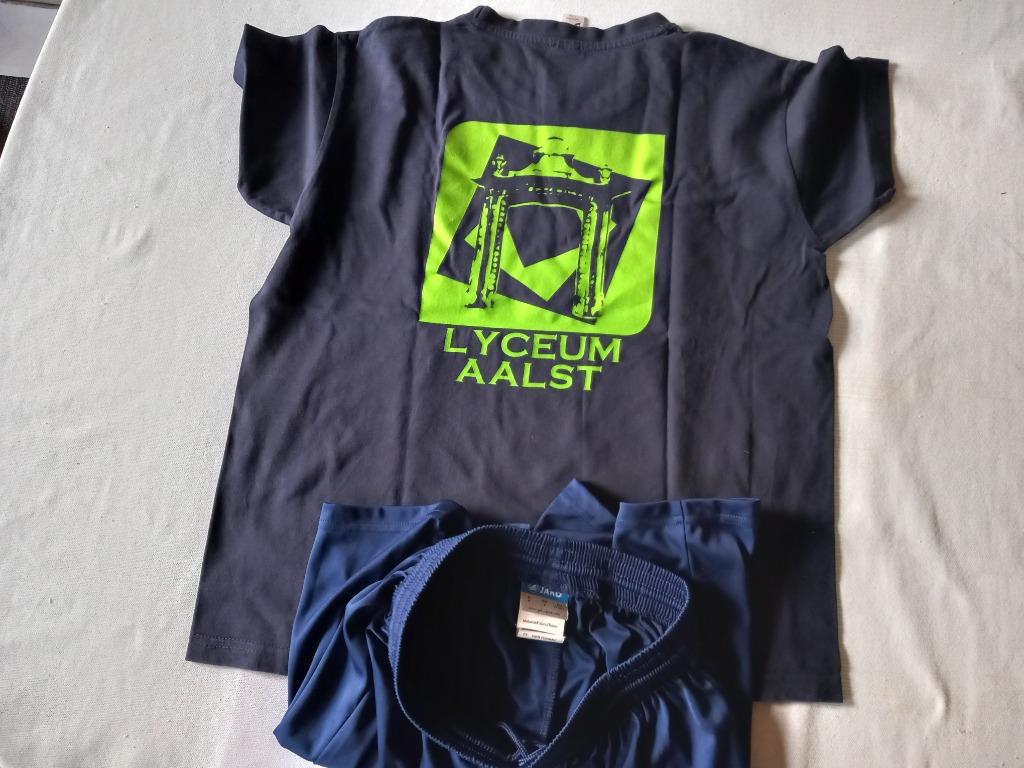 School t-shirt en turnbroek Lyceum Aalst, Ophalen of Verzenden, Zo goed als nieuw