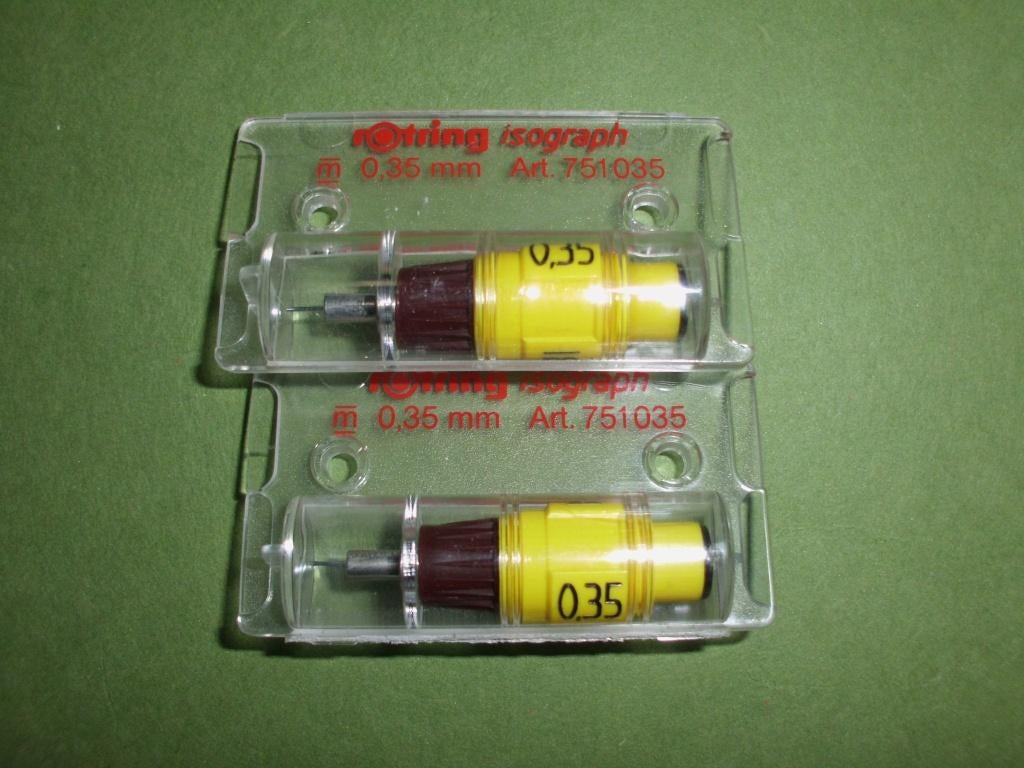 Rotring pen Isograph Art.751035-0,35mm-2st, Ophalen, Nieuw