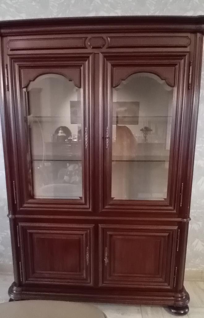 Vitrinekast, Huis en Inrichting, Kasten | Vitrinekasten, Gebruikt, 150 tot 200 cm, 100 tot 150 cm, 25 tot 50 cm, Met deur(en)