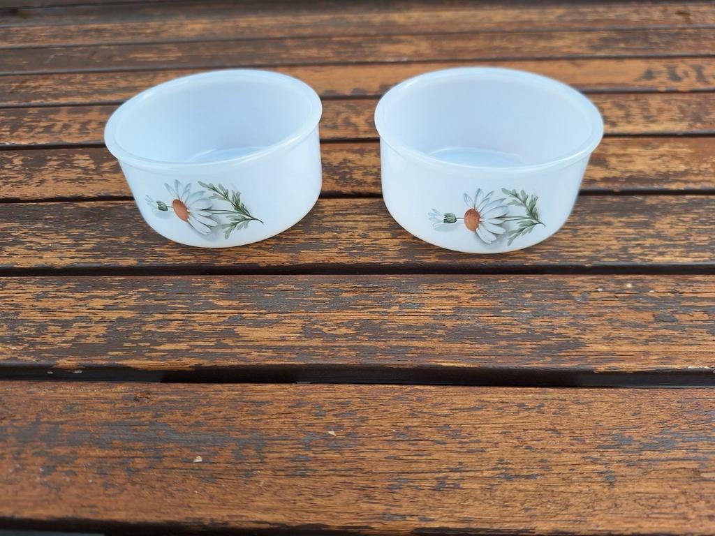 Lot de 2 ramequins/raviers en arcopal, Antiquités & Art, Enlèvement ou Envoi