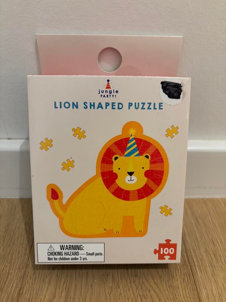 Puzzel in leeuwvorm  100 stukjes, Ophalen of Verzenden, Meer dan 50 stukjes, Gebruikt