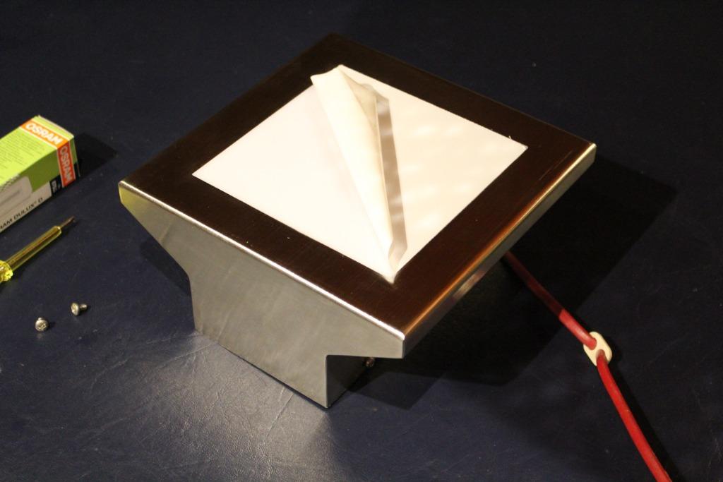 rvs wandlamp, Ophalen of Verzenden, Nieuw, Glas, Modern